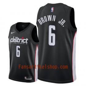 Washington Wizards Trikot Troy Brown Jr. 6 2018-19 Nike City Edition Schwarz Swingman - Herren